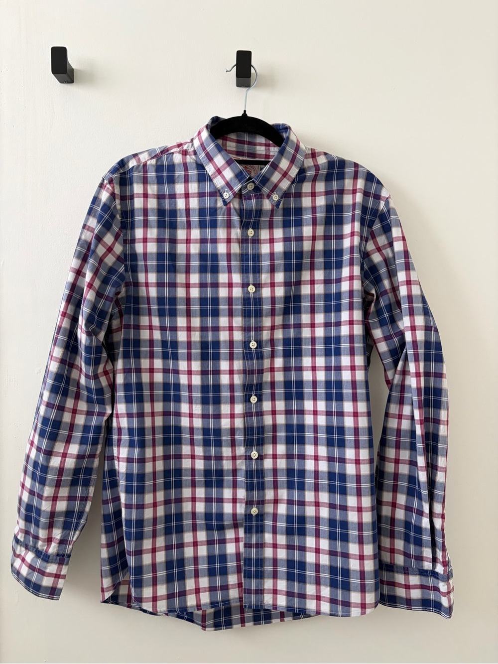J. Press - Blue, Red & White Plaid - Slim Fit - Button Down Shirt